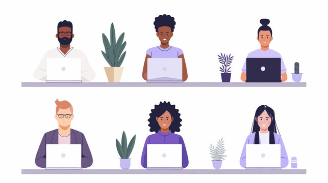 Remote Team Collaboration with Laptops