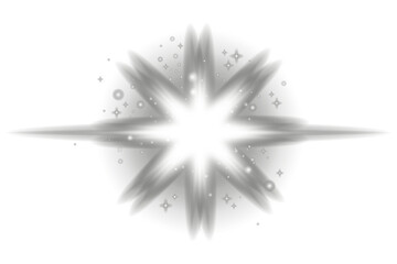 Abstract Lens Light Burst with Sparkles. Radiant abstract lens light burst with glowing sparkles, isolated for design, overlays, and creative photo editing.