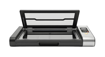 Flatbed Scanner Device with Open Lid in Modern Office Setting