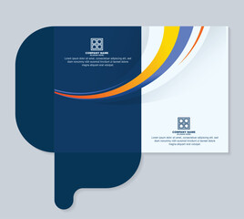 Modern Abstract Curve Presentation Folder Corporate Branding Design Template