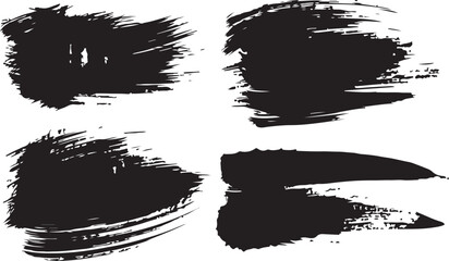 “Black Grunge Brush Strokes Silhouette Bundle”