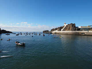 fishing village Câmara de Lobos on the western side of Madeira Island