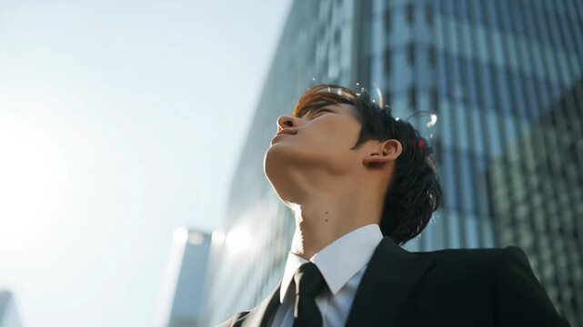 向上心のある若手社員のイメージ動画