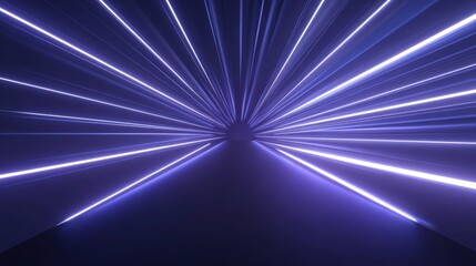 Abstract Background with Glowing Neon Lines and Geometric Shapes Creating a Futuristic Vibe