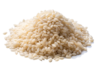 Arborio rice isolated on a white or transparent background