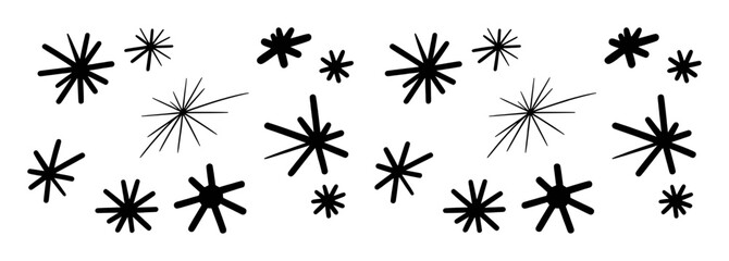 Abstract Starburst and Sparkle Shapes Pattern