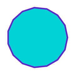 Polygon Shape 15 sides #376