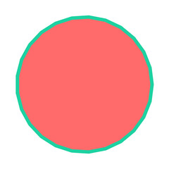 Polygon Shape 25 sides #386