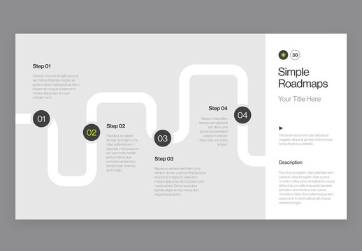 Roadmap Infographic Template in Modern Minimal Style