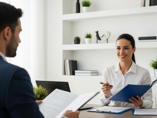 Obraz premium Meeting atmosphere looks relaxed with open and clear communication.