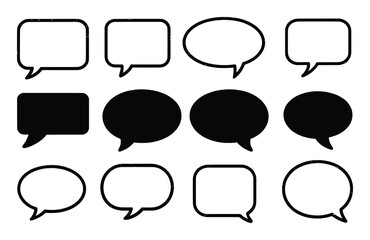 Obraz premium Collection of Speech Bubbles in Various Shapes and Styles