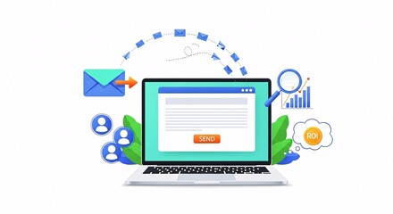 Business Email Marketing Concept Illustration