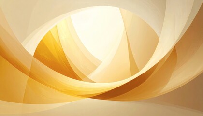 Golden Abstract Swirls: Elegant Curves and Light Play