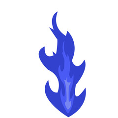 Abstract blue flame design representing energy and movement in a minimalist style
