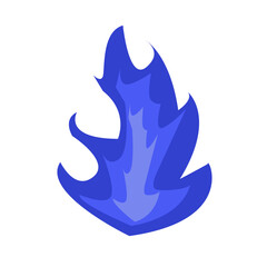 Abstract blue flame design representing energy and creativity in a modern digital art style