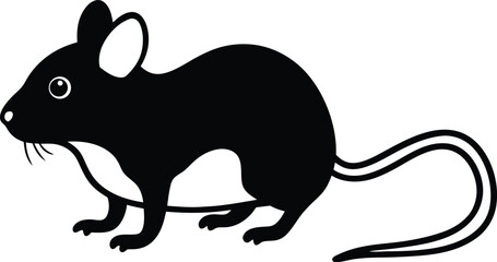 vector illustration of a black cat