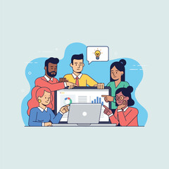 flat desain minimalis bussines