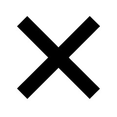 x close symbol black fill icon design.