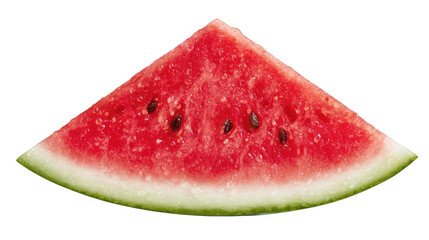 Red Watermelon Slice on Transparent Background
