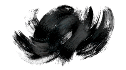 Abstract Black And White Digital Art With Blue And Grey Ink Splatter Texture