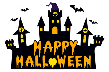 halloween background with castle