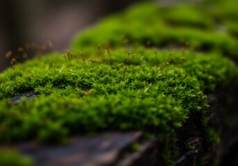 Obraz premium Emerald Embrace: Mossy Texture