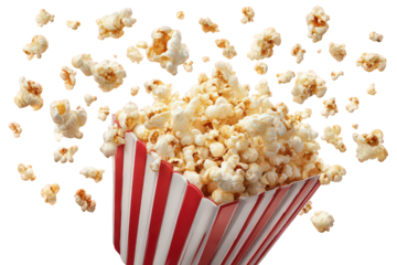 Popcorn Explosion Red And White Striped Box