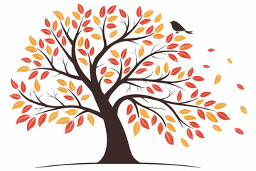 Fototapeta premium autumn tree vector