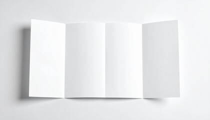 Blank Four-Fold Brochure Mockup　4つ折りパンフレットのモックアップ