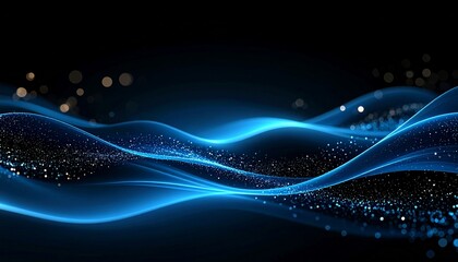 Flowing Blue Light Stream　幻想的な青い光の流れ