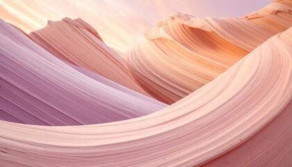 Abstract Sandstone Formations: Swirling Curves and Pastel Hues, Natural Beauty.