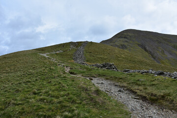 Crushed Stone Hiking Trail Up a Hill