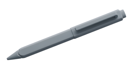 Gray Stylus Pen on White Background for Digital Drawing and Writing