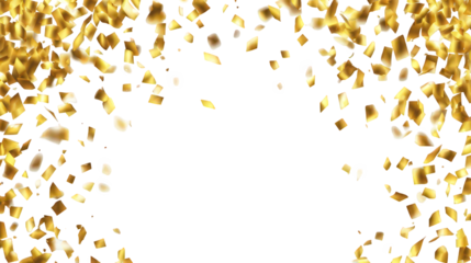 Gold Confetti on Black Background