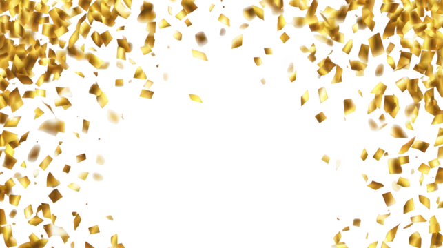 Gold Confetti on Black Background