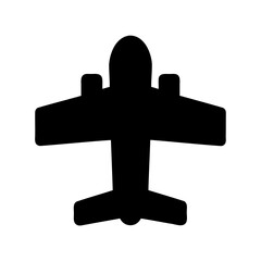 Obraz premium A Silhouette of a Plane Viewed From Above Against White Background