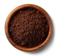 Dark brown powder in a wooden bowl (1)