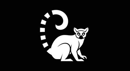 Ring tailed lemur stylized illustration. © gudangPIXEL