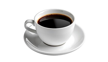Obraz premium White coffee cup with dark liquid