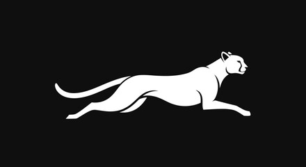 Fototapeta premium Elegant stylized cheetah design graceful movement.