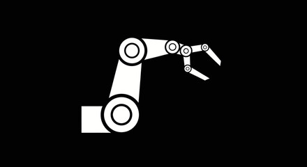 Mechanical robotic arm industrial automation.