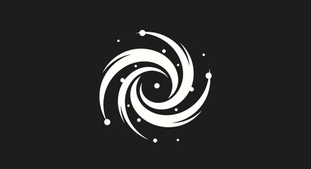 Abstract swirling galaxy spiral design.