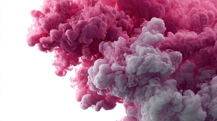 Abstract swirls of pink and light purple ink