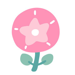 illustration pink flowers