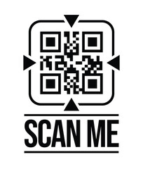 Scan QR code icon. Digital scanning qr code. QR code scan for smartphone. QR code for payment. Scan QR code symbol