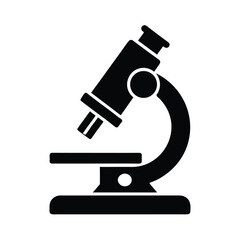 Microscope Icon Flat Medical Lab Design