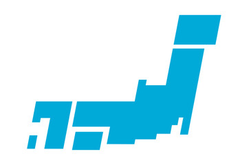 日本地図のベクターイラスト