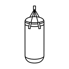 A punching bag illustration vector style coloring page