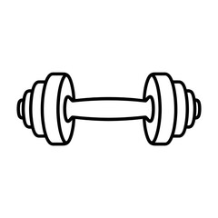 A dumbbell illustration vector style coloring page