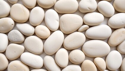 Fototapeta premium Smooth White Stone Natural Texture 滑らかな白い石達の自然なテクスチャ